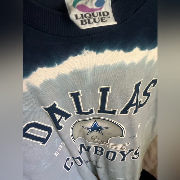 DALLAS COWBOYS MEDIUM TIDE DYDE SHIRT SIGNED BY TERRANCE NEWMAN #41 CB - Picture 5 of 5